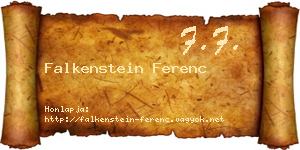 Falkenstein Ferenc névjegykártya